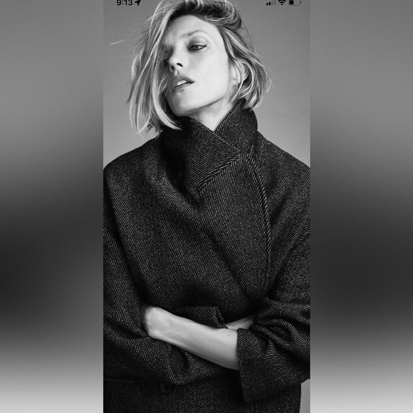 Zara Double Breasted Wool Coat - Picture 7 of 8